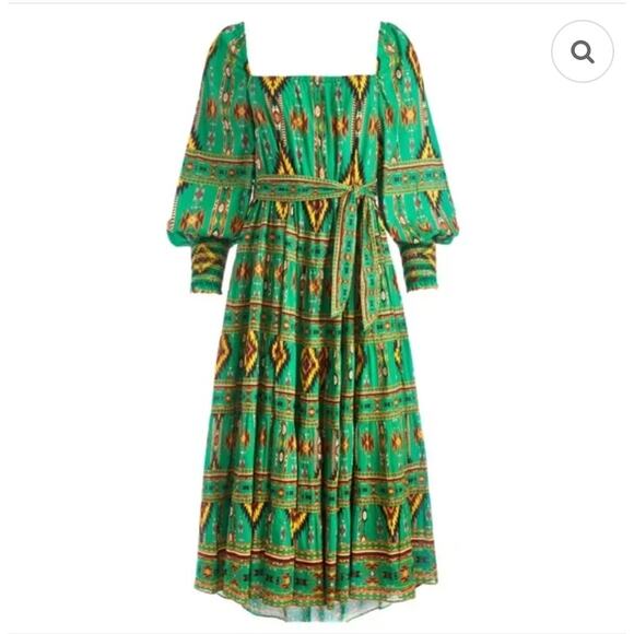Alice + Olivia Rowen Square Neck Midi Dress - Picture 3 of 12